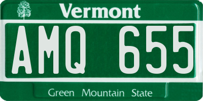 VT license plate AMQ655