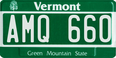 VT license plate AMQ660