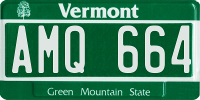 VT license plate AMQ664