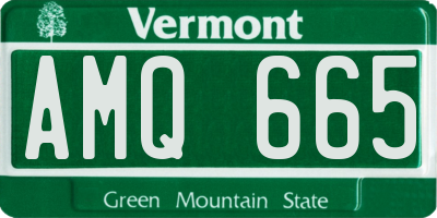 VT license plate AMQ665
