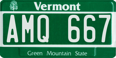 VT license plate AMQ667