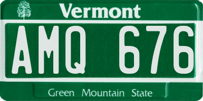 VT license plate AMQ676