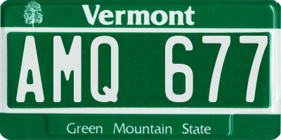 VT license plate AMQ677