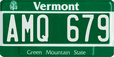VT license plate AMQ679