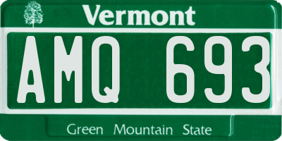 VT license plate AMQ693