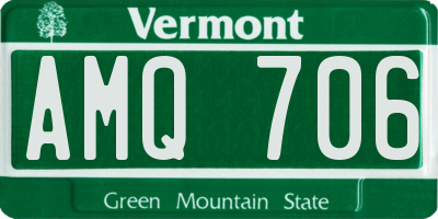 VT license plate AMQ706