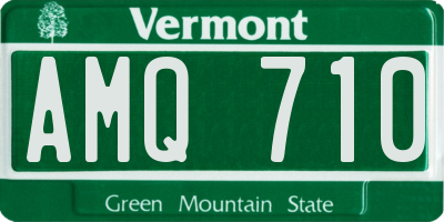 VT license plate AMQ710