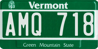 VT license plate AMQ718