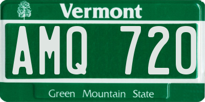 VT license plate AMQ720