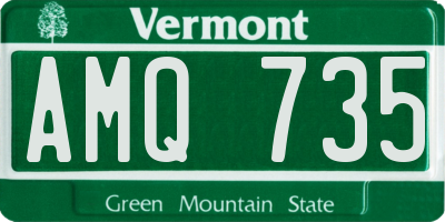 VT license plate AMQ735