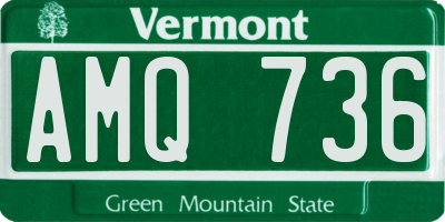 VT license plate AMQ736