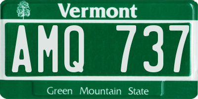VT license plate AMQ737