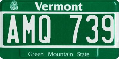 VT license plate AMQ739