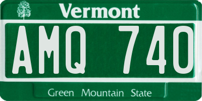 VT license plate AMQ740
