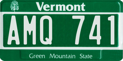 VT license plate AMQ741
