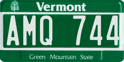 VT license plate AMQ744