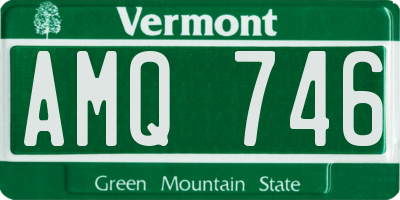 VT license plate AMQ746