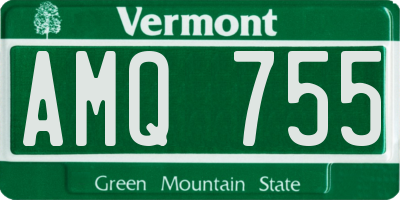 VT license plate AMQ755