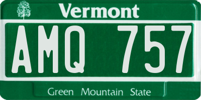 VT license plate AMQ757