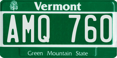 VT license plate AMQ760
