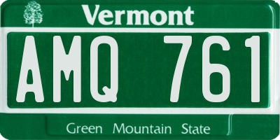 VT license plate AMQ761