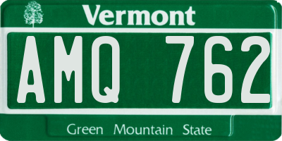 VT license plate AMQ762
