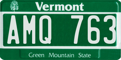 VT license plate AMQ763