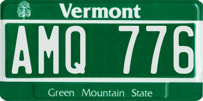 VT license plate AMQ776