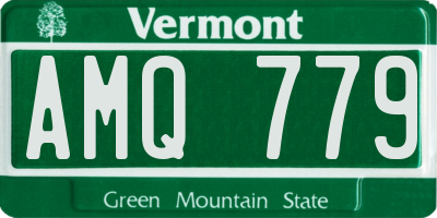 VT license plate AMQ779