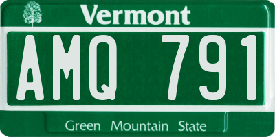 VT license plate AMQ791
