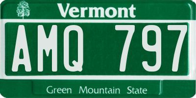 VT license plate AMQ797