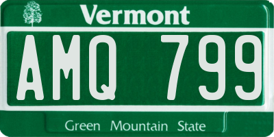 VT license plate AMQ799