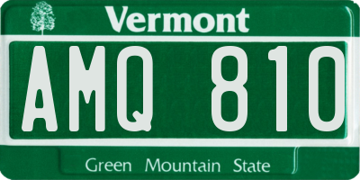 VT license plate AMQ810