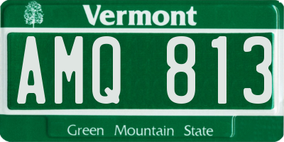 VT license plate AMQ813