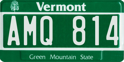 VT license plate AMQ814
