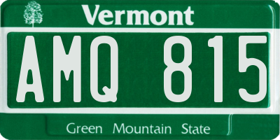 VT license plate AMQ815
