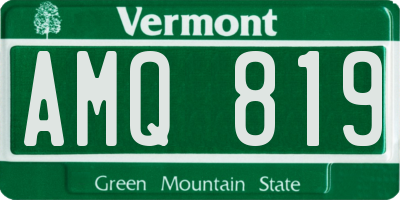 VT license plate AMQ819