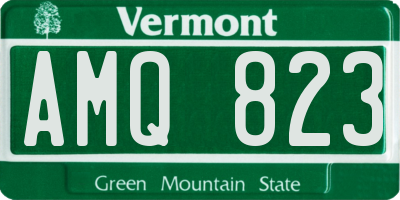 VT license plate AMQ823