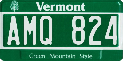 VT license plate AMQ824