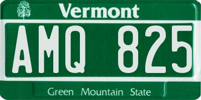 VT license plate AMQ825