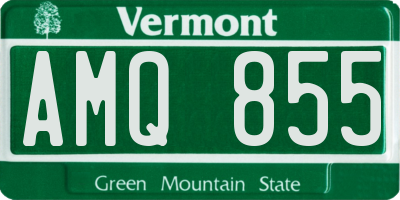 VT license plate AMQ855