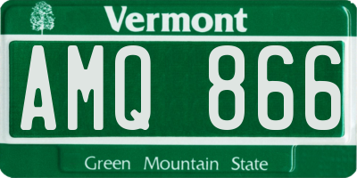 VT license plate AMQ866