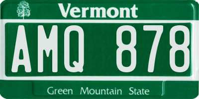 VT license plate AMQ878