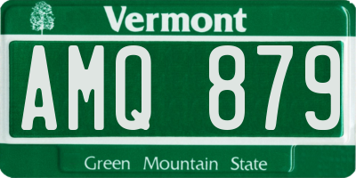 VT license plate AMQ879