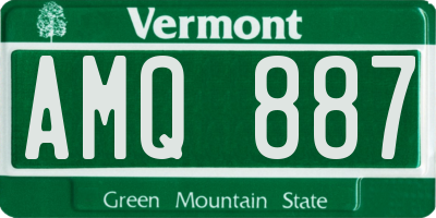 VT license plate AMQ887