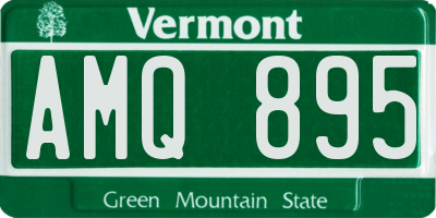 VT license plate AMQ895