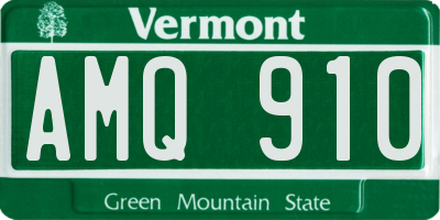VT license plate AMQ910