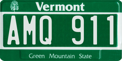 VT license plate AMQ911