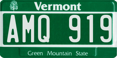 VT license plate AMQ919
