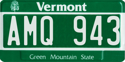 VT license plate AMQ943